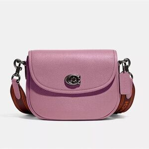 Coach Willow Saddle Bag Violet Orchid Purple